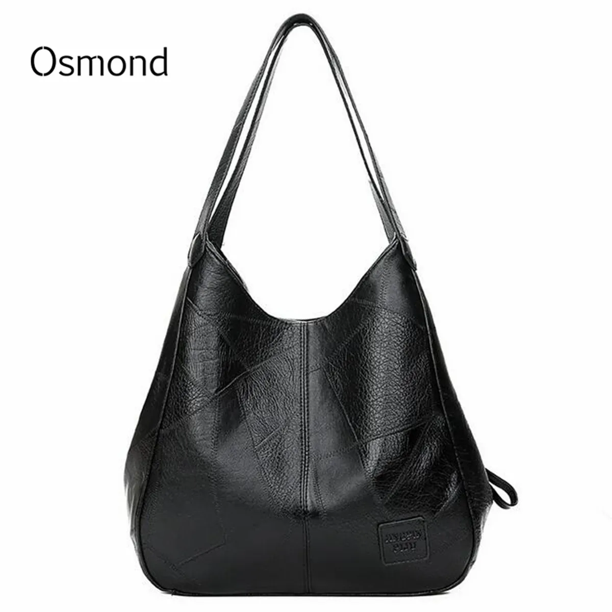 Женская сумка, черные роскошные сумки, женская сумка через плечо из искусственной кожи, Женская Повседневная вместительная сумка, женская сумка-хобо, сумка-мессенджер