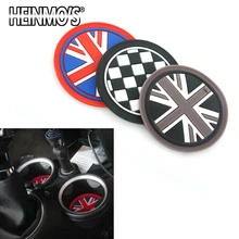 For MINI Cooper S One Clubman Countryman R50 R53 R55 R56 R60 Car Sticker Accessories Water Cup Holder Mat For MINI F56 F54 F60 sun protection cool hat car logo for mini cooper s r53 r56 r60 f55 f56 r55 f60 clubman countryman roadster paceman car styling