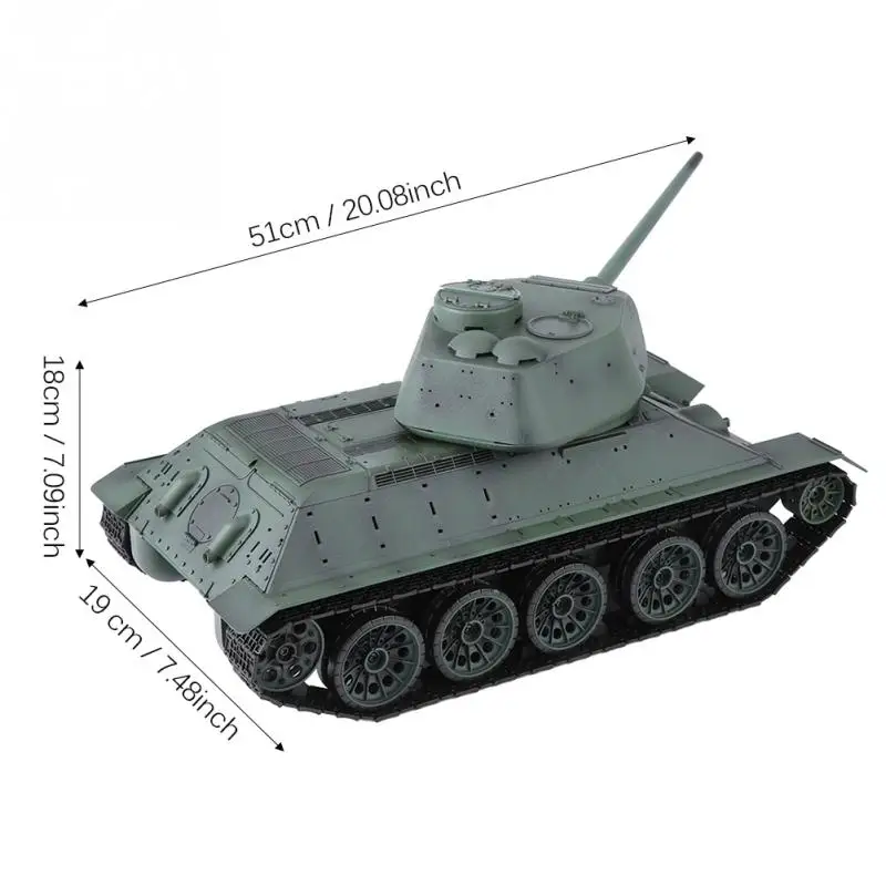 Heng Long 3909-1 rc tank 1/16 Масштаб 2,4 ГГц частота пульт дистанционного управления имитационная модель T-34 rc tank 5,3 версия с usb-кабелем