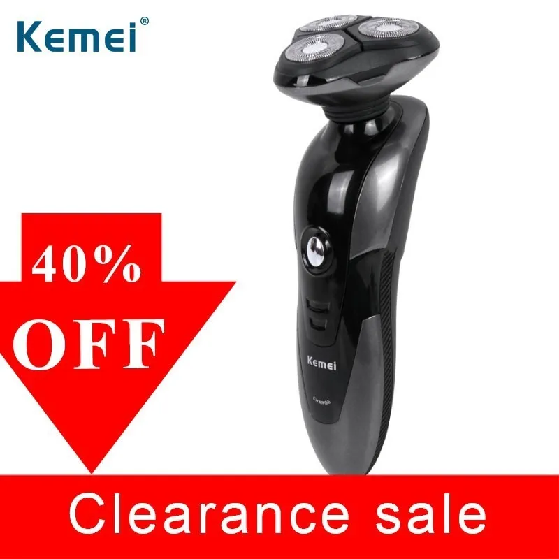 

Kemei New Washable 3 Heads Electric Rechargeable Shaver Triple Blade Electric Shaving Razors Men Face Care 3d Floating Km-9006