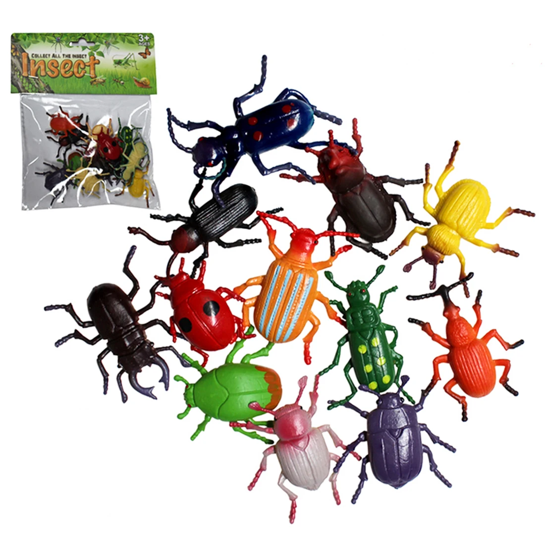 

12Pcs Beetle Toy Simulation Model Children Early Learning Cognitive Toy Playset