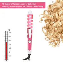 Плойка для профессиональной завивки портативные щипцы для завивки волос спиральная керамическая прибор для завивки волос изогнутый гриф инструмент для укладки волос