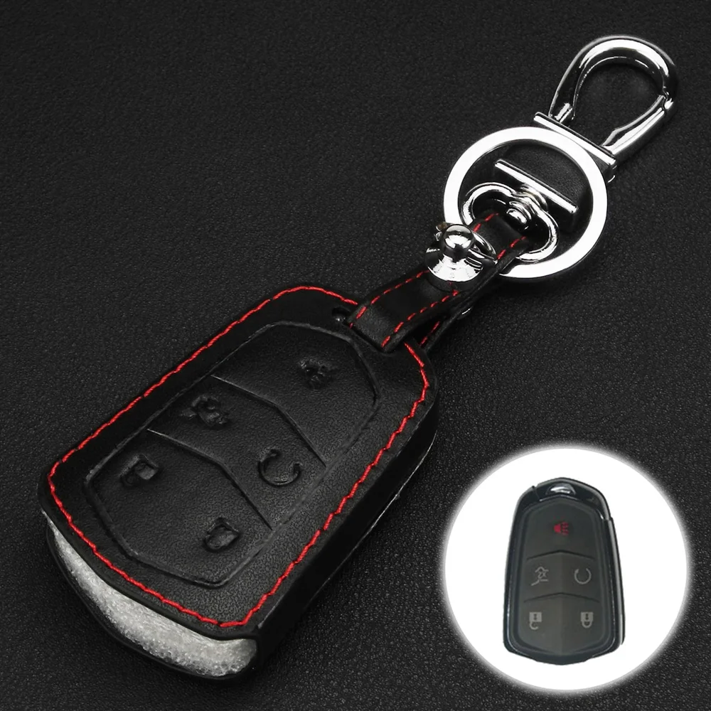 

Car Key Fob Case Holder Cover For Cadillac SRX/XTS/CTS/ATS-L 5 Buttons Remote
