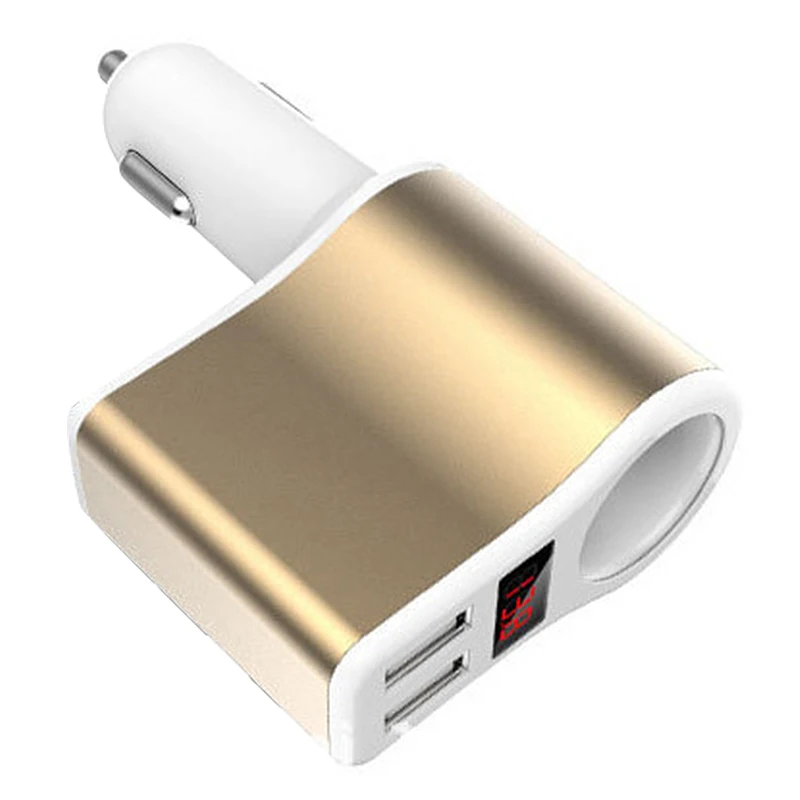 

3.1A Dual USB Smart Universal Car Charger Digital Led Voltage Display Charger Fast Charging Smoke Mouth Phone Charger