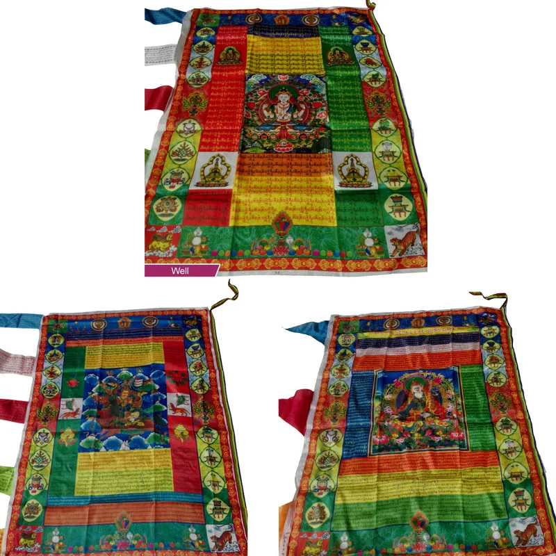 Счастливый Тибетский буддизм ткань ремесло подарок Настенный декор Будда Молитва флаг декоры флаги баннеры аксессуары домашний декор