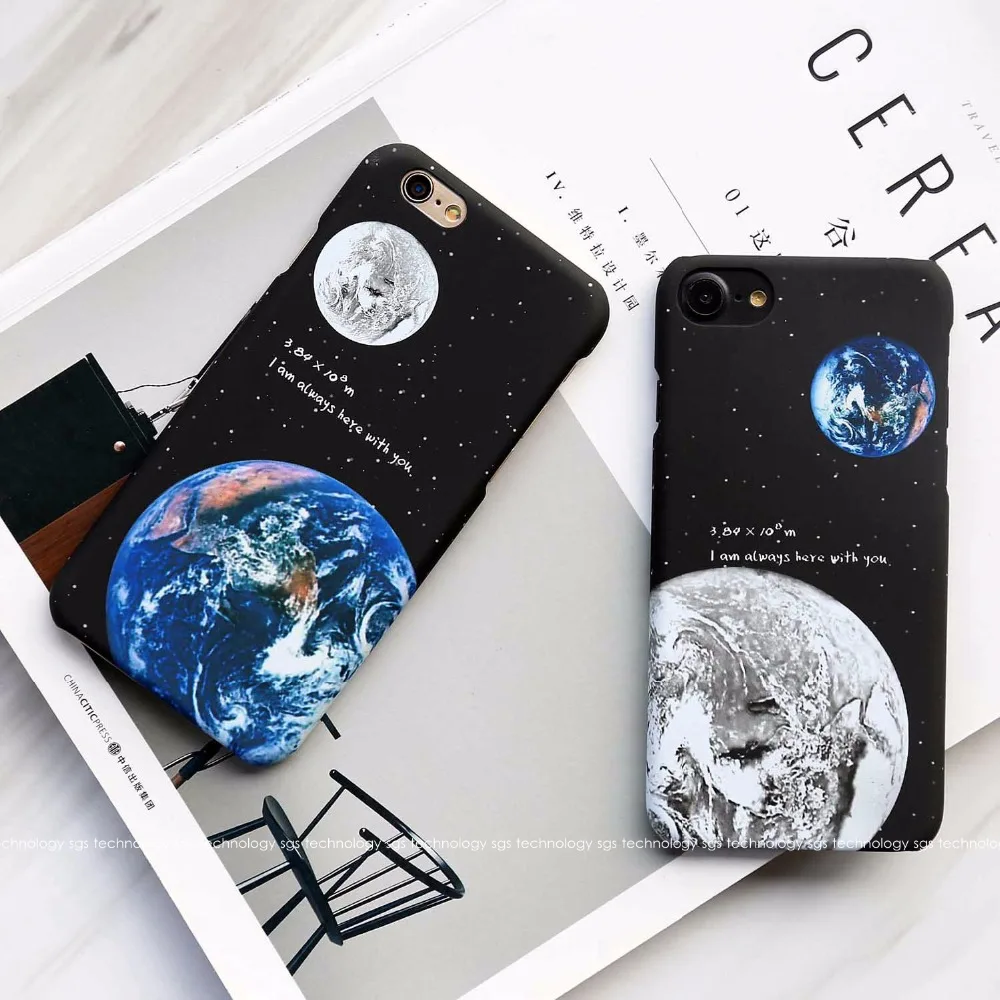 Чехол для телефона KISSCASE Moon Space iPhone 7 8 6 6s Plus 5 5S SE милые Чехлы |
