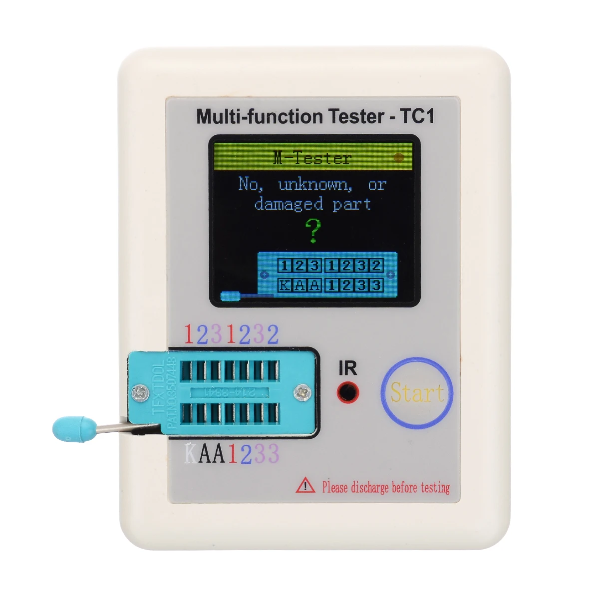 

LCR-TC1 Pocket Multifunction Transistor Tester Full Color Graphics Display for Diode Triode Capacitor Resistor Transistor