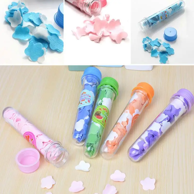 

Travel Portable Hand Soap Flower Hand washing Small Soap Tablets Tourism Essential Paper Soap Random Color Gift for Woman #20
