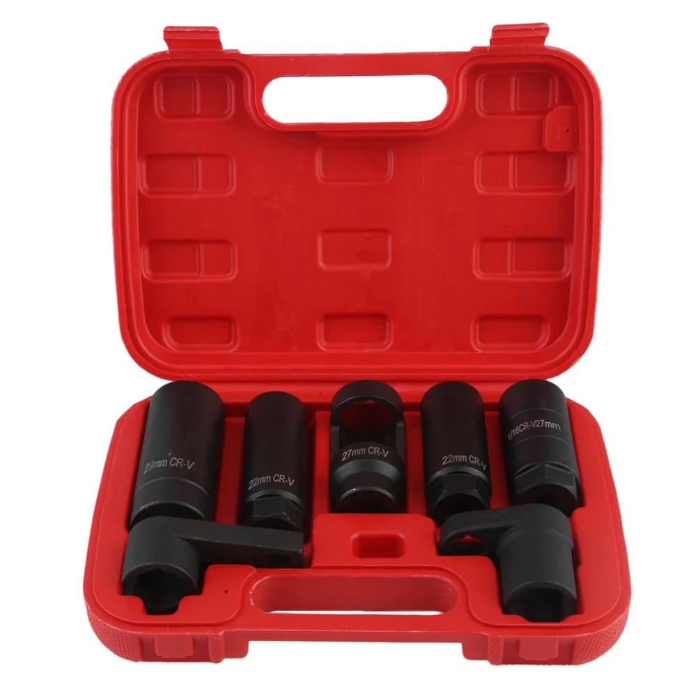 

Pack of 7 Automotive Wear-resistant Durable CR-V High Quality Oxygen Sensor Socket Wrench Set