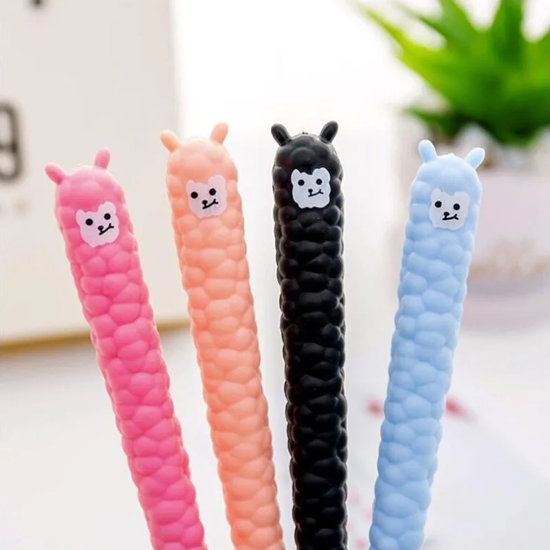 

Cartoon Alpaca Shape Gel Pen Black Ink Color High Quality School Student Stationery And Office Supplies Pen 1PCS