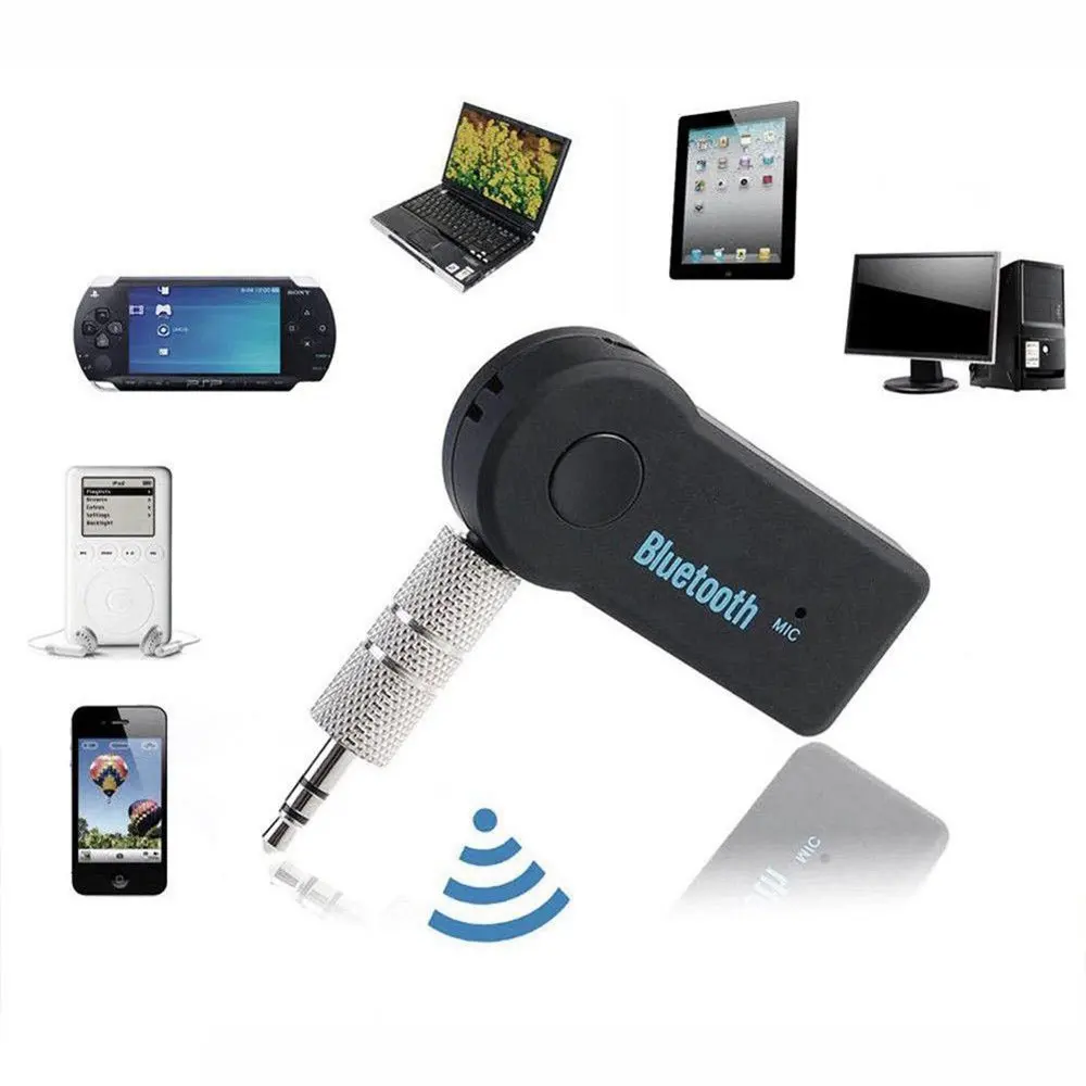 Mayitr Mini 3.5MM AUX Audio MP3 Music Bluetooth Receiver Car Kit Wireless Handsfree Speaker Headphone Adapter For All Cars