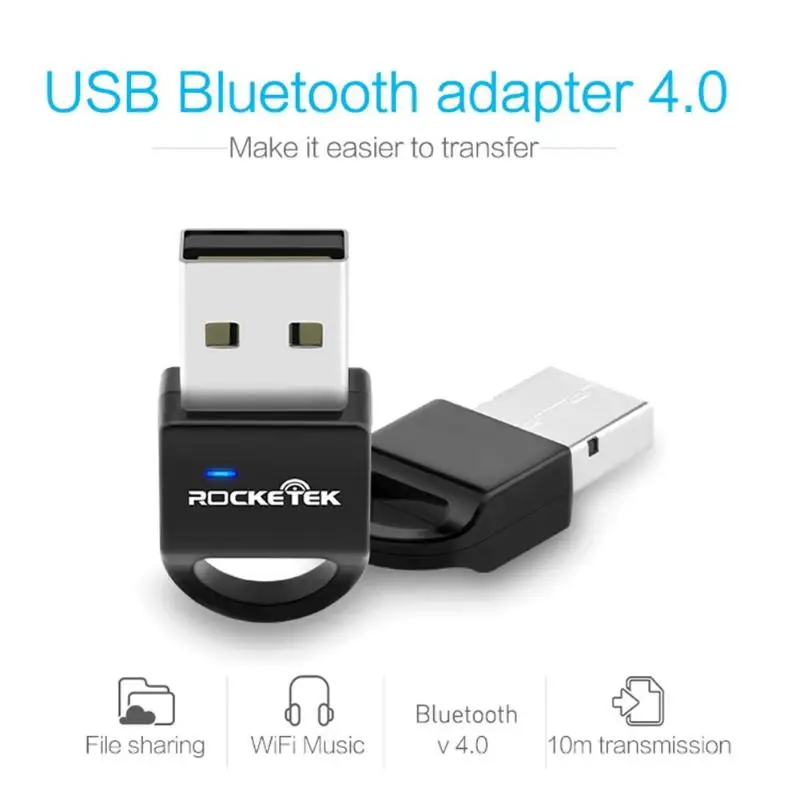 

Rocketek Bluetooth Adapter USB Dongle for Computer PC Wireless Mouse Bluetooth Speaker 4.0 Music Receiver USB Bluetooth Adapter