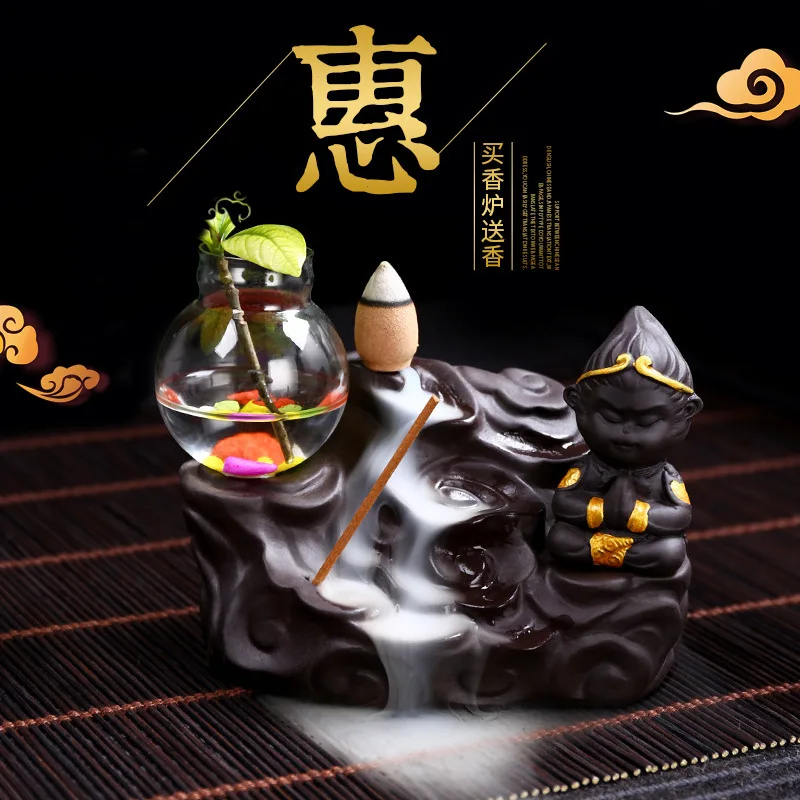 

2019 Queimador De Incenso Sand Monkey King Flower Arrangement Fumigation Furnace Fragrance Road Home Office Furniture Wholesale