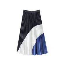 Средней длины плиссированные юбки весенние цвета дизайн высокая талия Ins Ultra Fire Crow печатная юбка женская Радужная уличная одежда