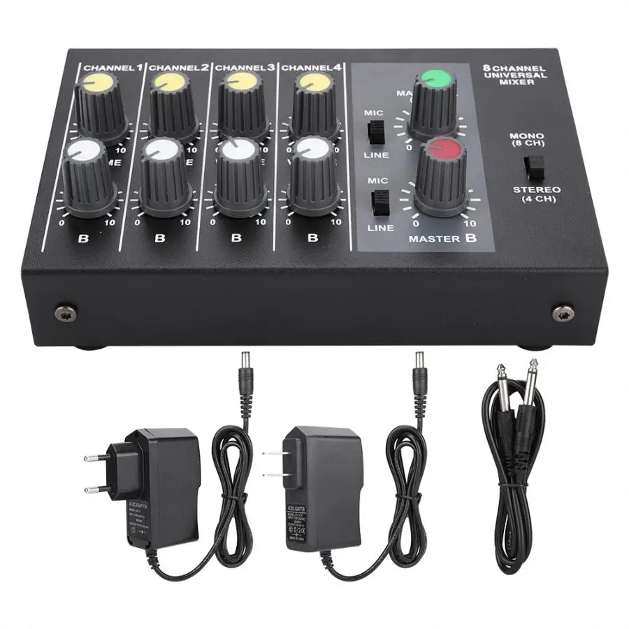 

Batedeira Mixer Console 8 Channels Stereo Karaoke Digital Dj Mixing Console No Reverberation karaoke home system