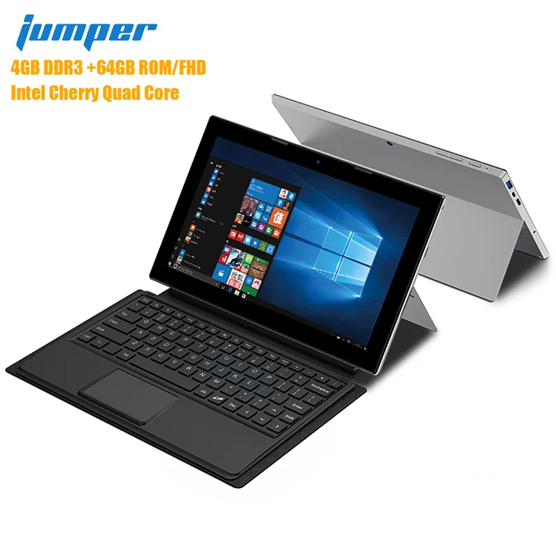 Джемпер Ezpad 7 s 2 в 1 планшеты PC 10,8 ''intel Cherry Trail Z8350 4 ядра ГБ + 64 2MP камера 2,4 г Wi Fi с магнитной клавиатурой