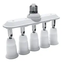 5 в 1 E26 E27 адаптер конвертер горизонтальный дизайн 100-240 в 360 градусов регулируемый 180 градусов сгибаемый светильник разветвитель