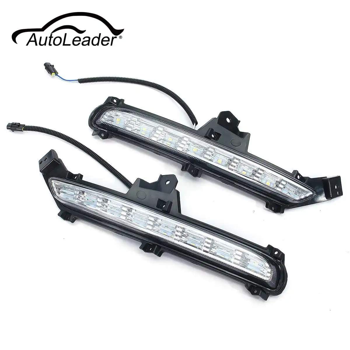 

2Pcs LED Day Light Car Fog Light LED Daytime Running Lights for Kia Rio K2 2015 2016 2017 DRLCar light 12V