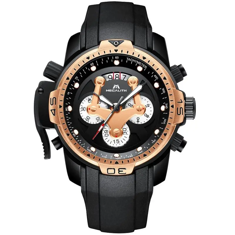 

MEGALITH Men's Fashion Watch For Men Waterproof LED Sport Business Quartz Wrist Watches For Men Clock Relogio Masculino