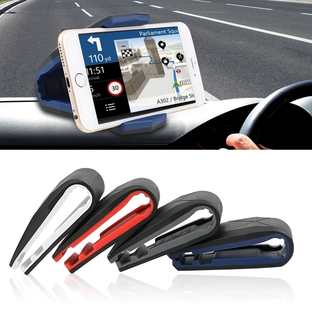 

Alligator Clip Adjustable Vehicle-mounted Mobile Scaffold Phone Holder Stand Dashboard Mount Bracket Universal