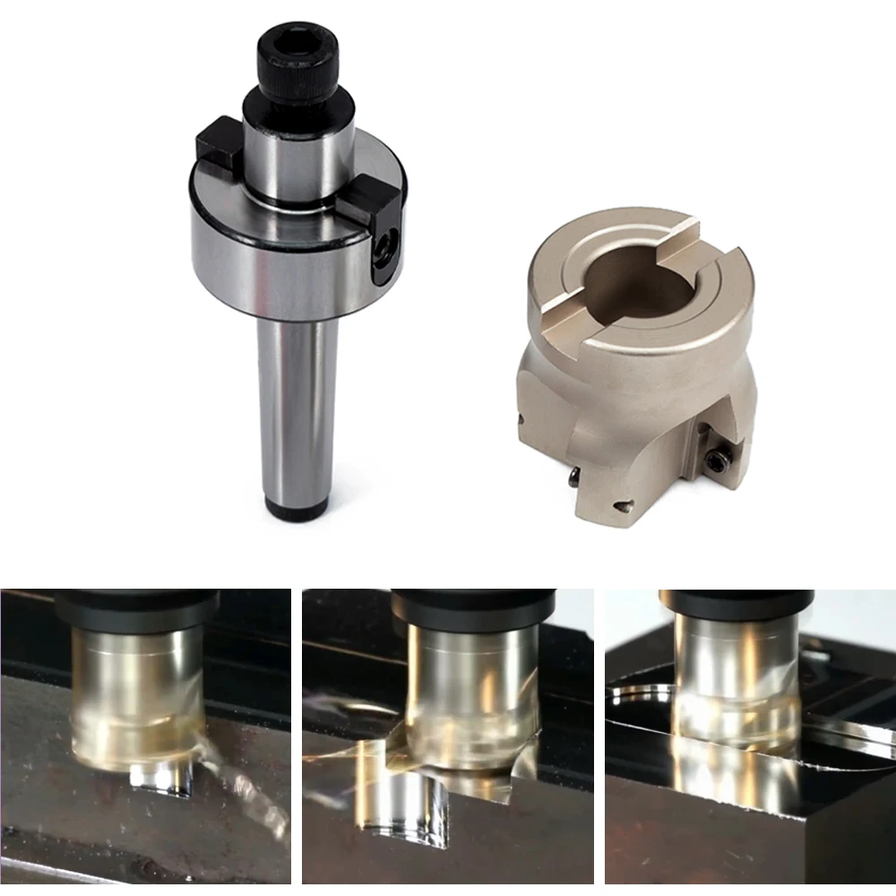 

MT2 M10 50mm Face End Mill Cutter With 10pcs APMT1604 Carbide Inserts Turning Tool Durable Tool Parts For Plate Cutting
