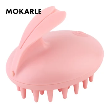 

Electric Scalp Massager Cute Waterproof Rabbit Head Massager Shampoo Massage Comb Bath Massage Brush Head Hair Care Massageador