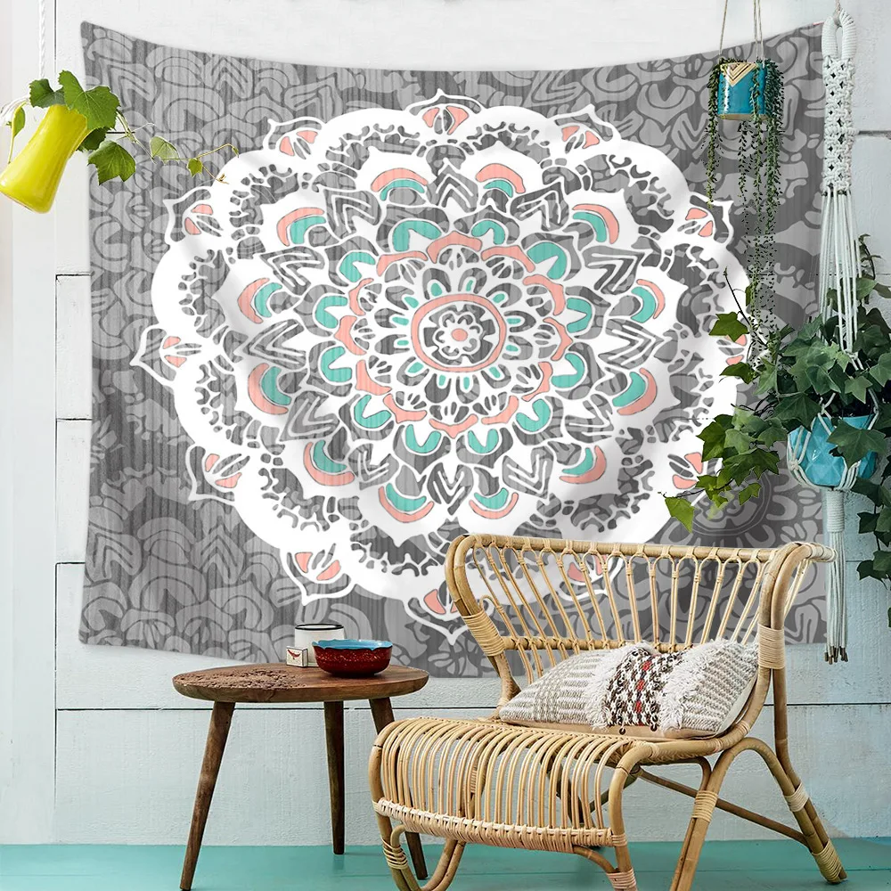 Bohemian Mandala Tapestry Wall Hanging Indian Boho Hippie Lotus Flower