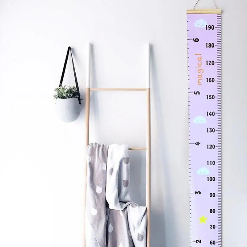 

Simple Nordic Style Home Decoration Wall Art Ornaments Cartoon Pattern Ruler For Measuring Children Height Photography Props