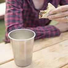 304 нержавеющая сталь Beaker пивная кружка анти-осень детская чашка для воды катушка края коническая Однослойная чашка 350 мл