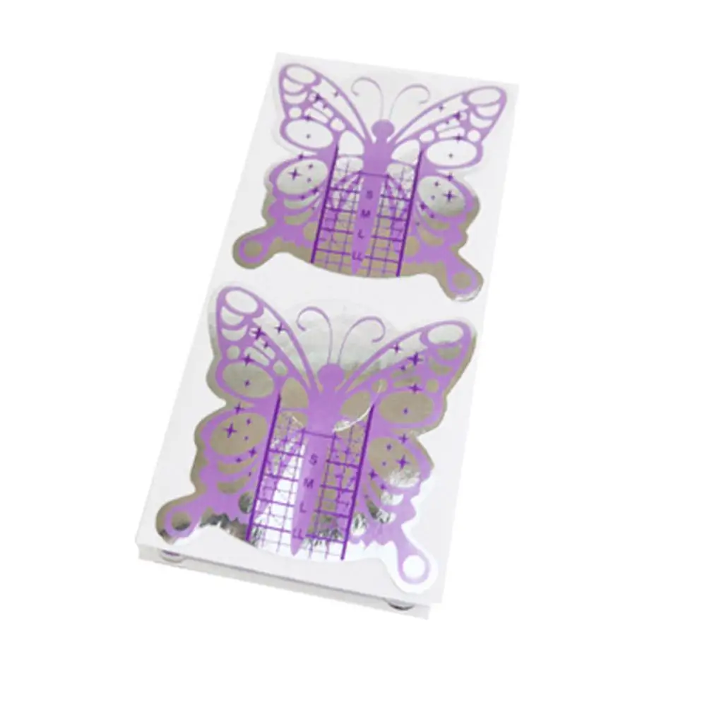 XY Fancy 100/500 шт Бабочка Форма для ногтей стикер для наращивания ногтей бумажный держатель Советы DIY инструменты для маникюра