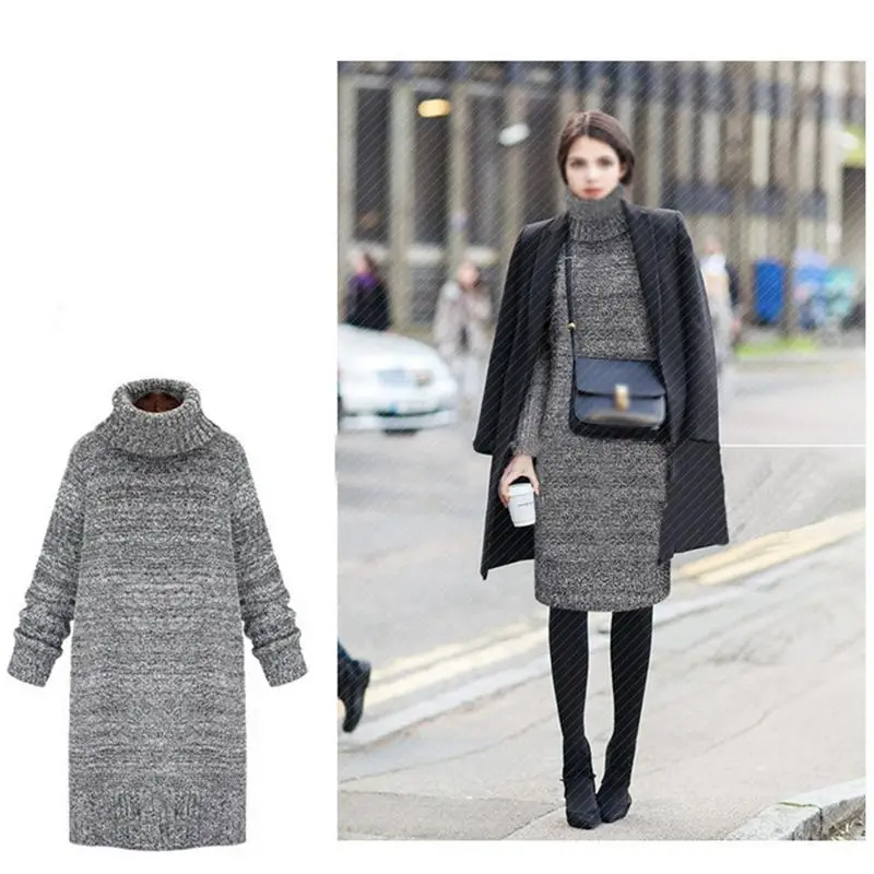 Newly High-collar Thickened Cotton Sweater Women Warm Autumn Winter Warm Solid Color Knitting Sweaters Female Europe America Newly High-collar Thickened Cotton Sweater Women Warm Autumn Winter Warm Solid Color Knitting Sweaters Female Europe America