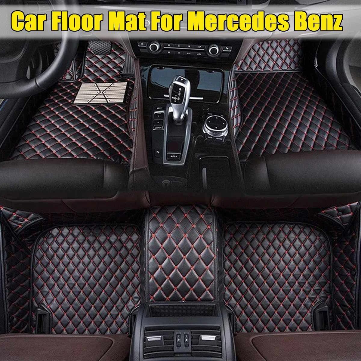 

3Pcs Leather Anti Slip Car Floor Mat For Left Hand Drive Auto Decor Carpet for Mercedes for Benz A C W204 W205 E W211 W212 W213