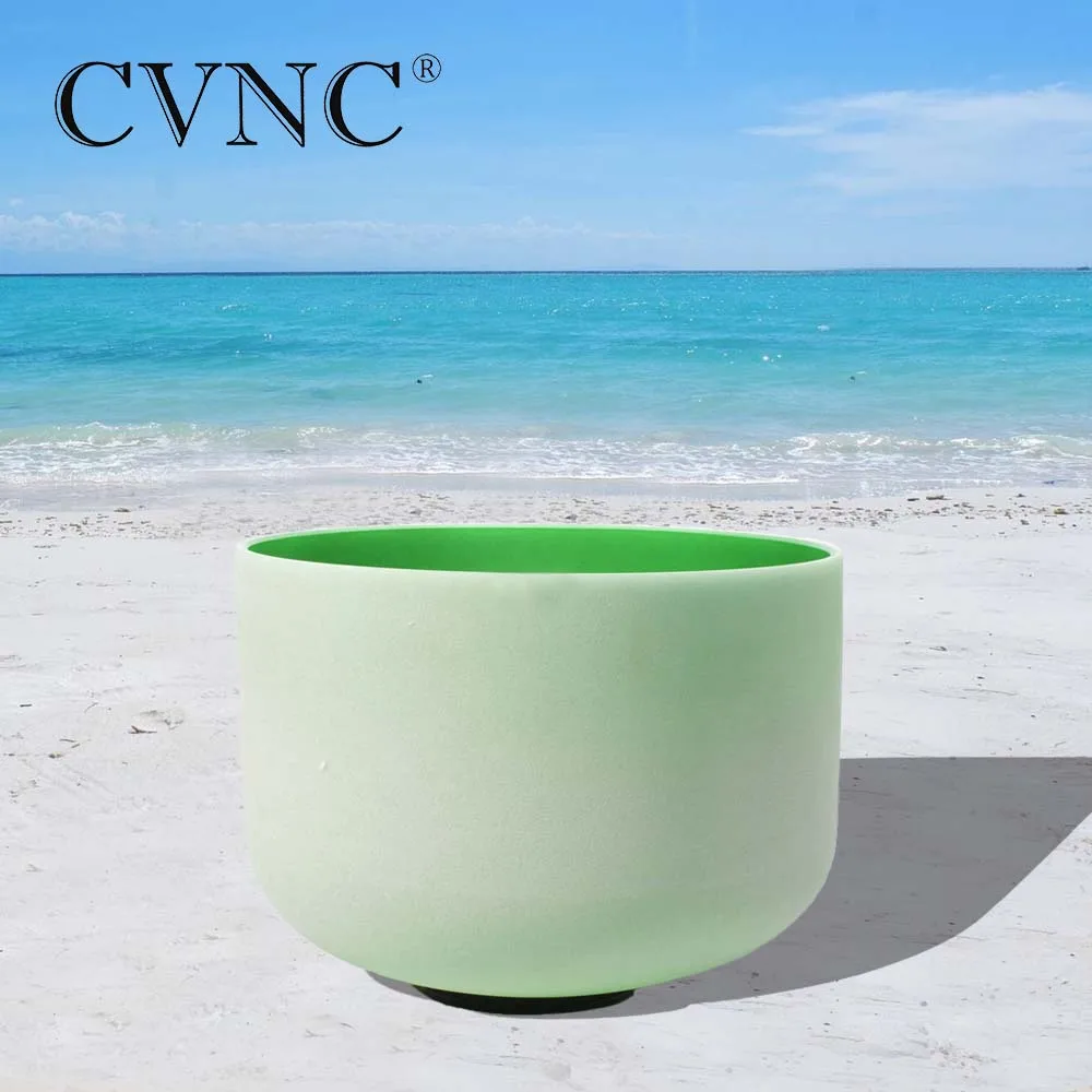 

CVNC Note F# Thymus Chakra Design Frosted Quartz Crystal Singing Bowl Free Shipping Cost 10inch