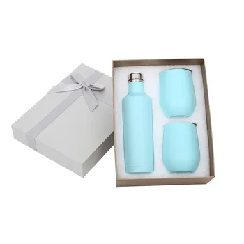 

2019 New Pattern Suit Gift Box Vacuum Cup Outdoors Tourism Portable Vehicle Cup Festival Send Gifts Glass