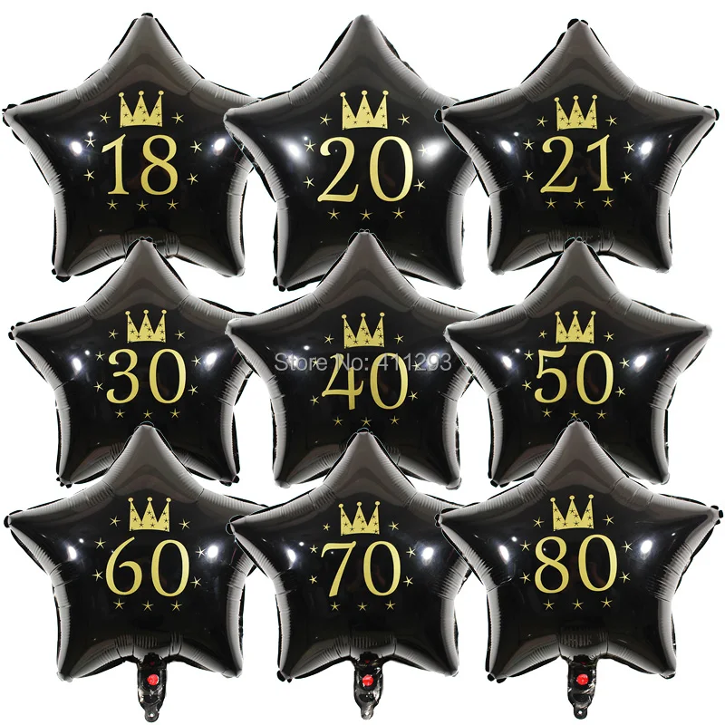 3 шт./лот 30th на день рождения воздушные шары 16 18 20 21 30 40 50 60 70 80th День Рождения
