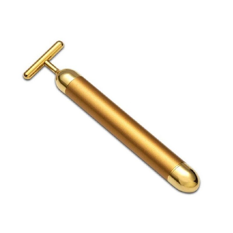 Массажер для лица похудения 24k Gold Vibration Beauty Bar укрепляющий роликовый массажер