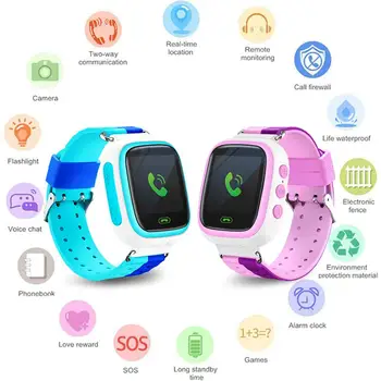 

Q18 Children's Smart Watch Color Touch LBS Positioning Ok SOS Anti - Lost Monitor For IOS Android LBS Tracker Smart Watch
