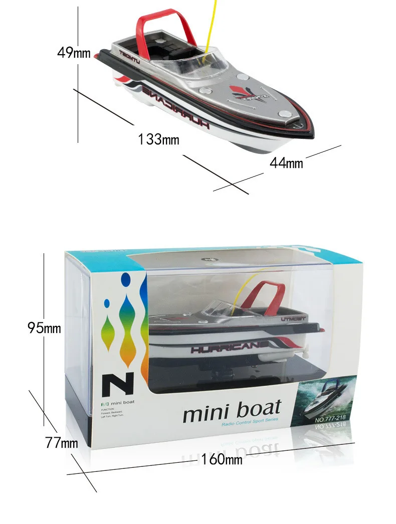 HappyCow RC Boat 777-218 Mini RC Racing Boat Model Speedboat with Original Package Kid Gift Classic Remote Control Boat Toys