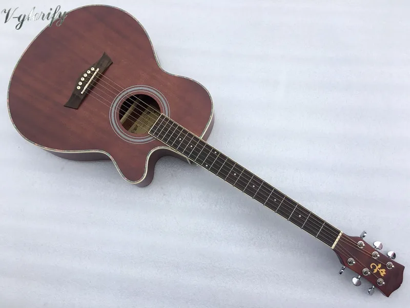 

good quality full mahogany wood 40 inch acoustic guitar