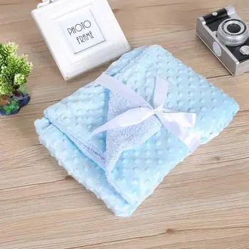 

Newborn Soft Baby Warm Fleece Blankets Stroller Quilt Swaddling Wrap Kids Bath Towel Sleep Cover Cartoon Beanie Infant Bedding