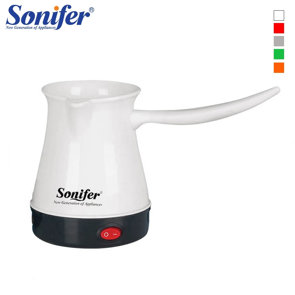 Comprar Colorido mini Original de la máquina de café Turquía café eléctricas portátiles taza de café de grado de alimentos tetera café Sonifer