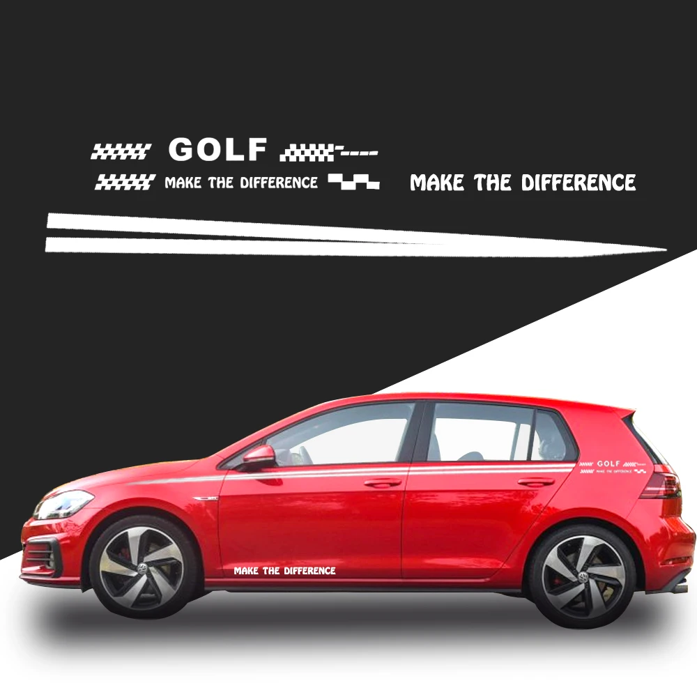 Автомобильная наклейка для Volkswagen Golf боковая на кузов автомобиля Наклейка