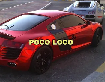 

Car Flat Glossy Mirror Chrome Vinyl Wrap Sticker Sheet Film Red HD Car Body Decal, Bumper Sticker, Eyelashes, Fuel, Hood Decal