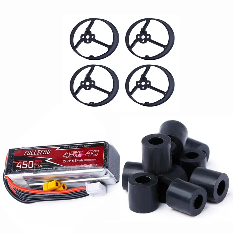 

FULLSEND 15.2V 4S 450mAh HV 45C Lipo Battery & Rubber Damping Ball & 40mm Propeller Guard For RC Models Spare Part DIY Accs