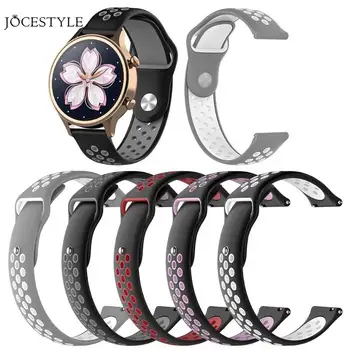 

New Breathable Silicone Sports Band Watchband Bracelet Wrist Strap for Ticwatch C2 18mm Rubber Strap Bands Dropshipping