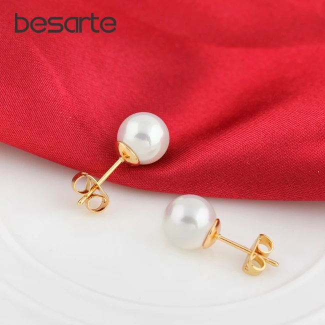 Perle Bianche Della Vite Prigioniera Delle Donne Degli Orecchini D'Oreille Perles Orecchini Perle Aretes Perle Brinco Perolas Orecchini In Oro Gioiell