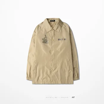 

Sub 09 Print Baseball Jacket Black Khaki Bomber Jacket Old School Jacket Poppin Popping West Coast Keep Dancer Streetwear Men