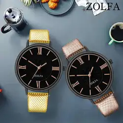 ZOLFA Мода 2019 женская Повседневное кварцевые кожаный ремешок часы Аналоговые наручные подарок на день Святого Валентина Dropshiping Reloj de dama