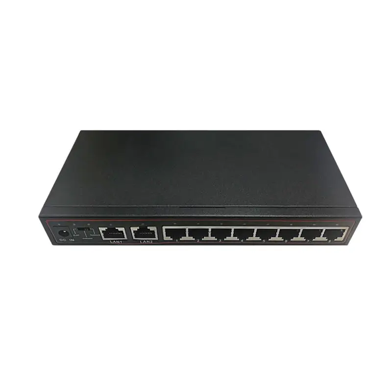 

Diewu 10 Port Spoe Ethernet Network Switch 10/100Mpbs Hub 8 Ports Poe Switch Injector For Ip Camera(Us Plug)