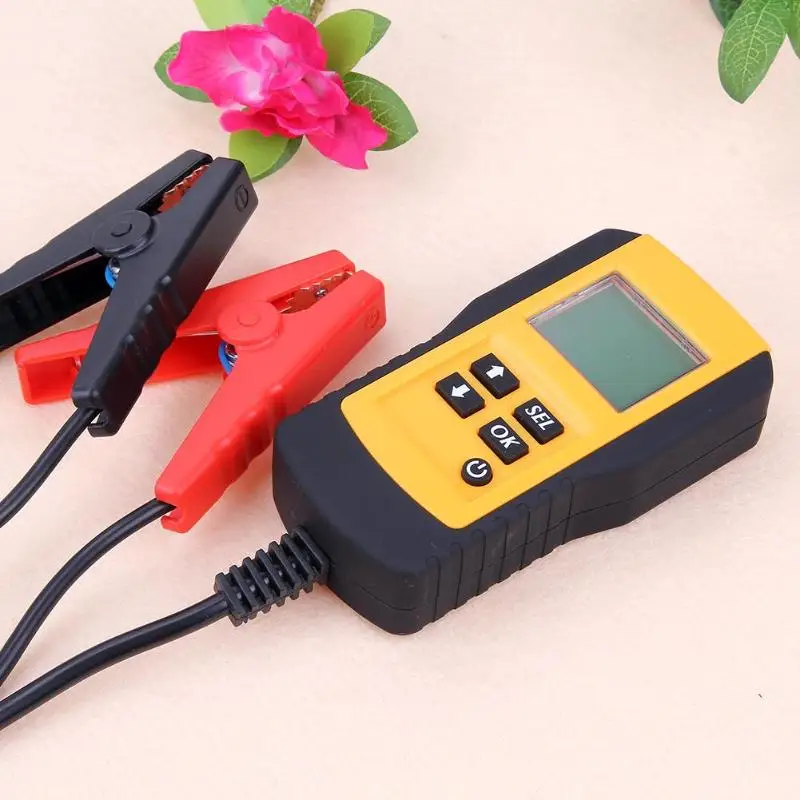 

Car Battery Tester Vehicle Car LCD Digital Battery Test Analyzer Auto System Analyzer Voltage CCA Test Diagnostic Tool
